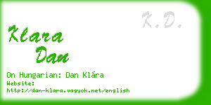 klara dan business card